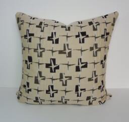 Retro Mid-Century Throw Pillow Cover Brown Tan Starburst, 20x20 - thumbnail 1
