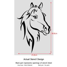 Horse Head Animal Wall Stencils For Wall Art Decor Reusable Template - thumbnail 3