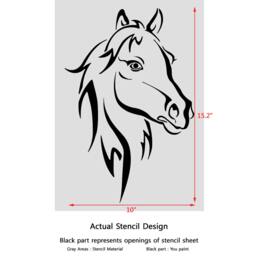 Horse Head Animal Wall Stencils For Wall Art Decor Reusable Template - thumbnail 2