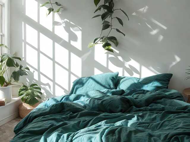 Teal Linen Duvet Cover Soft 1 Medium Weight Cover Breathable Stonewashed Comfort - image 1