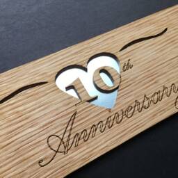 10Th Anniversary Photo Frame - 11x14 Holds 5x7 & 3x5 Photos Personalized Gift For Couple, Wedding - thumbnail 2