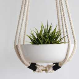 The Grande Monolith Macrame Plant Hanger, Hanging Planter - thumbnail 3