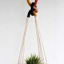 The Grande Monolith Macrame Plant Hanger, Hanging Planter - thumbnail 2