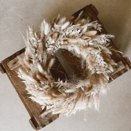 Dried Flower Wreath Boho - Year-Round Made Of Dried Flowers, Natural Wall & Table Decoration, Sustainable Boho Decor - thumbnail 3
