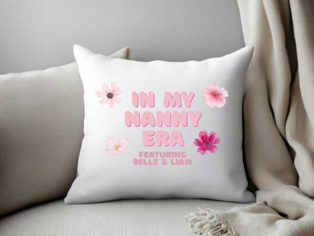 Personalised Nanny Cushion - Christmas Gift For Grandma, Nanna, Granny Custom From Grandkids, Nan Gift, Festive Home Decor - image 1