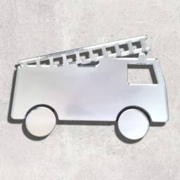 Fire Engine Acrylic Mirror Wall Art Personalized Engraved Decor - thumbnail 2