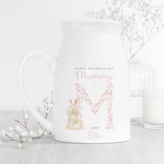 Personalised Mother's Day Vase, Mothers Flower Jug, Nanny Gifts, Mum Gift For Grandma, Nana, Gifts Mum - image 1