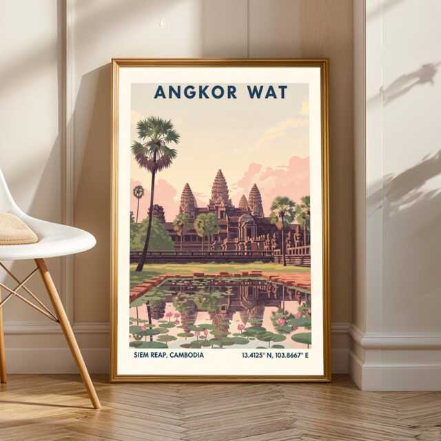 Angkor Wat Sunrise Art Print Southeast Asia Travel Wall Decor - image 1