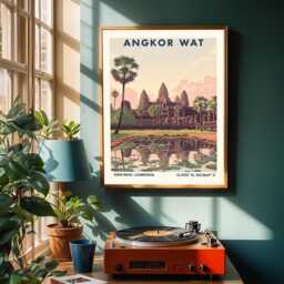 Angkor Wat Sunrise Art Print Southeast Asia Travel Wall Decor - thumbnail 2