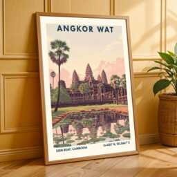 Angkor Wat Sunrise Art Print Southeast Asia Travel Wall Decor - thumbnail 3