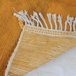 Custom Fabulous Boujad Rug, Authentic Moroccan Azilal Yellow Carpet, Handmade Furniture, Bohemian Rug - thumbnail 4
