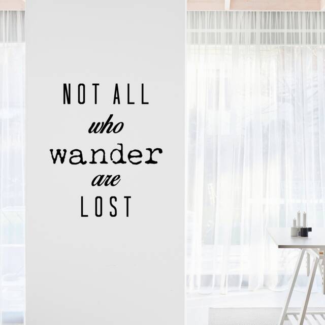 Not All Who Wander Are Lost Wall Decal, Boho Travel Quote Sticker - image 1
