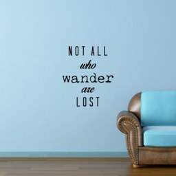 Not All Who Wander Are Lost Wall Decal, Boho Travel Quote Sticker - thumbnail 2