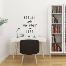 Not All Who Wander Are Lost Wall Decal, Boho Travel Quote Sticker - thumbnail 3