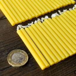 Yellow Mini Taper Candles - Set Of 40 Cake & Table Decor - thumbnail 2