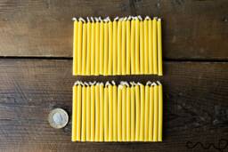 Yellow Mini Taper Candles - Set Of 40 Cake & Table Decor - thumbnail 1