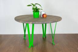 Metal Table Legs, Coffee End Steel Side Green Gloss Color - thumbnail 1