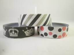 Grey Candles, Decorated Tea Lights, Washi Tealights, Violet Party Soft Cotton Favours, Party Bags - thumbnail 1