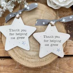 Personalised Teacher Gift - Childminder Nursery End Of Term Gifts Ceramic Star Keepsake - thumbnail 2