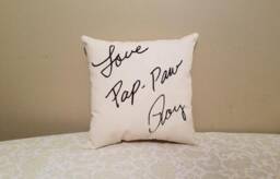 Handwriting Cushion, Personalised Actual Writing Family Custom Quote Handwriting Pillow - thumbnail 3