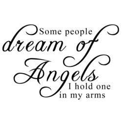 Nursery Wall Decal - Script Vinyl Quote For Baby Boys Or Girls Room Some People Dream Of Angels Art- 100 - thumbnail 3