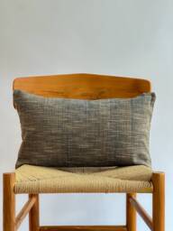 Hand Woven Natural Fiber Lumbar Pillow Cover - thumbnail 1