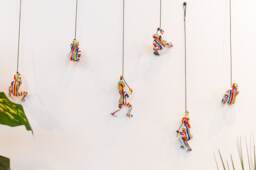 6 Piece Climbing Sculpture Wall Art Gift For Home Decor Interior Design Rock Climber Man Contemporary Artwork Resin Mixed Lines - thumbnail 1