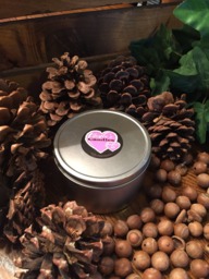 Leather Handmade Hand Poured 16 Oz Soy Candle in Metal Tin - thumbnail 1