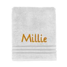 Personalised Embroidered Name Towel - Luxury Egyptian Cotton - Soft & Absorbent Face, Hand, Bath Custom Gift For Boys Girls - thumbnail 4