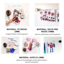 "Kids Artwork Display Hanger Set - Wooden ""Look What I Made" - thumbnail 3
