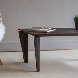 Wood Coffee Table, Modern Living Room Oak Center Table - thumbnail 2