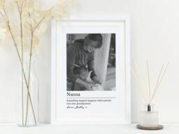 Personalised Grandparent Photo Gift - Nanny & Grandad Keepsake Custom Memory Print Unique For Grandparents Va065 - thumbnail 1