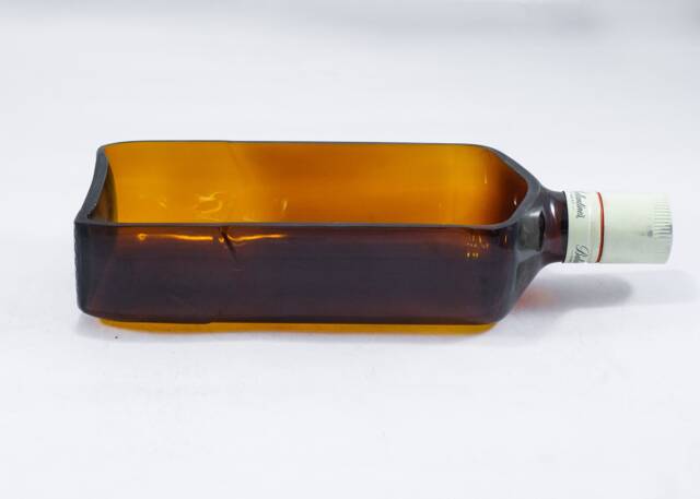 Succulent Planter - Snack Bowl Made From Balantines Whiskey Bottle - image 1