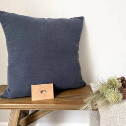 Navy Cushion Bundle 3 X Linen Covers - thumbnail 2