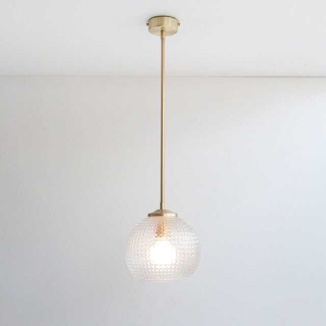 Medium Diamond Glass Stemmed Pendant Light - image 1