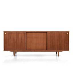 Mid-Century Sideboard, Dresser, Commode, Credenza Made Of Oak Vaneer - Teak Colour Livlo T-S05