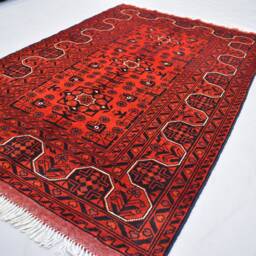 Vintage Bokhara Rug 5x3 Afghan Turkmen Wool Rug, Handmade - thumbnail 3