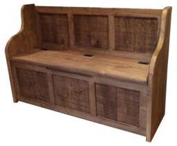 Rustic Monks - Bench Settle Pew With Storage Bespoke Sizes Available