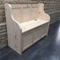 Rustic Monks - Bench Settle Pew With Storage Bespoke Sizes Available - thumbnail 3