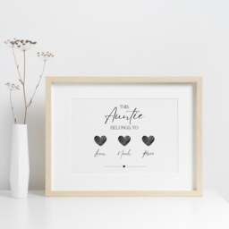 This Auntie Belongs To Print Personalised Aunt Gift From Niece/Nephew - thumbnail 2