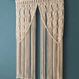 Macrame Curtain, Woodland Decor, Tapestry Mural, Oversized Wall Art, Realtor Closing Gift, Door Valance, New Home Gift C01 - thumbnail 4