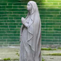 Concrete Holy Mary Statue Stone Virgin Sculpture Outdoor Religious Figurine Cement Madonna Garden Decor Sacred Yard Ornament Faith Gift - thumbnail 4