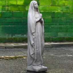 Concrete Holy Mary Statue Stone Virgin Sculpture Outdoor Religious Figurine Cement Madonna Garden Decor Sacred Yard Ornament Faith Gift - thumbnail 3