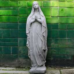 Concrete Holy Mary Statue Stone Virgin Sculpture Outdoor Religious Figurine Cement Madonna Garden Decor Sacred Yard Ornament Faith Gift - thumbnail 1