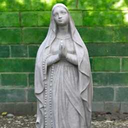 Concrete Holy Mary Statue Stone Virgin Sculpture Outdoor Religious Figurine Cement Madonna Garden Decor Sacred Yard Ornament Faith Gift - thumbnail 2