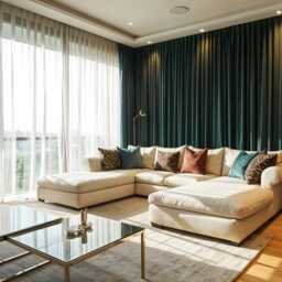 Luxury Blackout Velvet Curtain, Custom Thermal Drapery - thumbnail 3