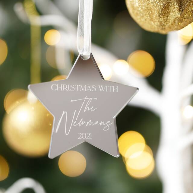 Personalised Family Christmas Ornament, Bauble, Gift For Christmas, Bauble Tree Decorations - image 1