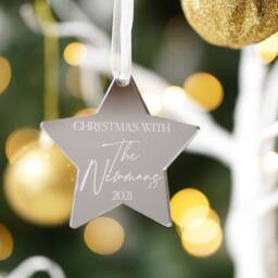 Personalised Family Christmas Ornament, Bauble, Gift For Christmas, Bauble Tree Decorations - thumbnail 1