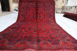 3x5 Ft Afghan Red Bokhara Rug, Turkmen Oriental Geometric Khal Mohammedi Bukhara Handmade Livingroom, D??cor Office Area Rug - thumbnail 1