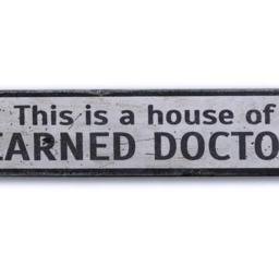 Learned Doctors Sign, Medical Doctor Gift, Wall Decor, House Of - Rustic Hand Made Wooden Sign For - thumbnail 2